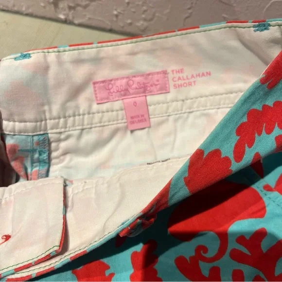 Lilly Pulitzer Shorts Bundle (3) sz 0 Pink Seersucker Tropical Resort Preppy - Picture 16 of 16